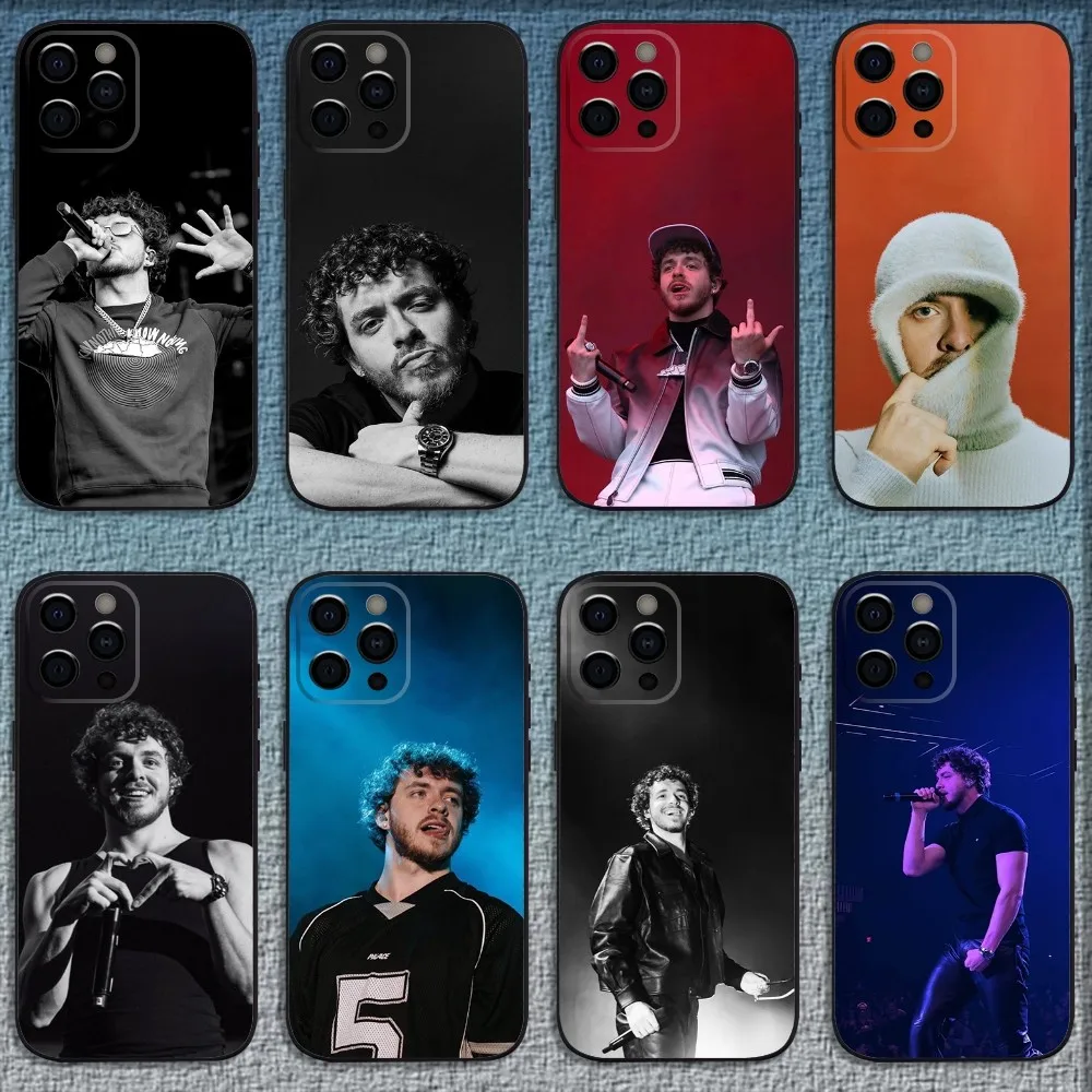 Чехол для телефона Rapper J-Jack H-Harlow iPhone 16 15 14 13 12 11 Pro X XS Max XR Plus мягкий черный мини-Чехол