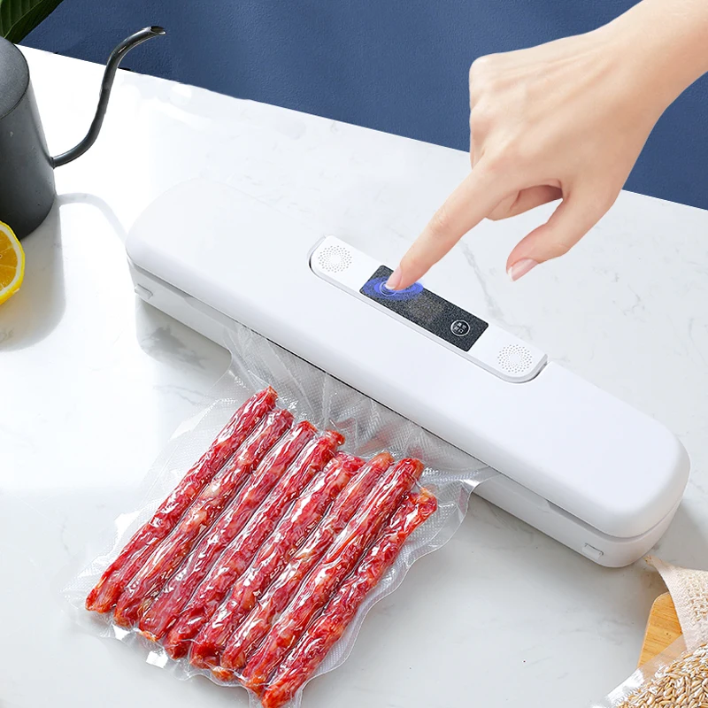 

Food Saver Vacuum Sealer Machine 220V/110V Automatic Household Vacuum Sealers Packaging Machine With Free 10Pcs Bags For Food