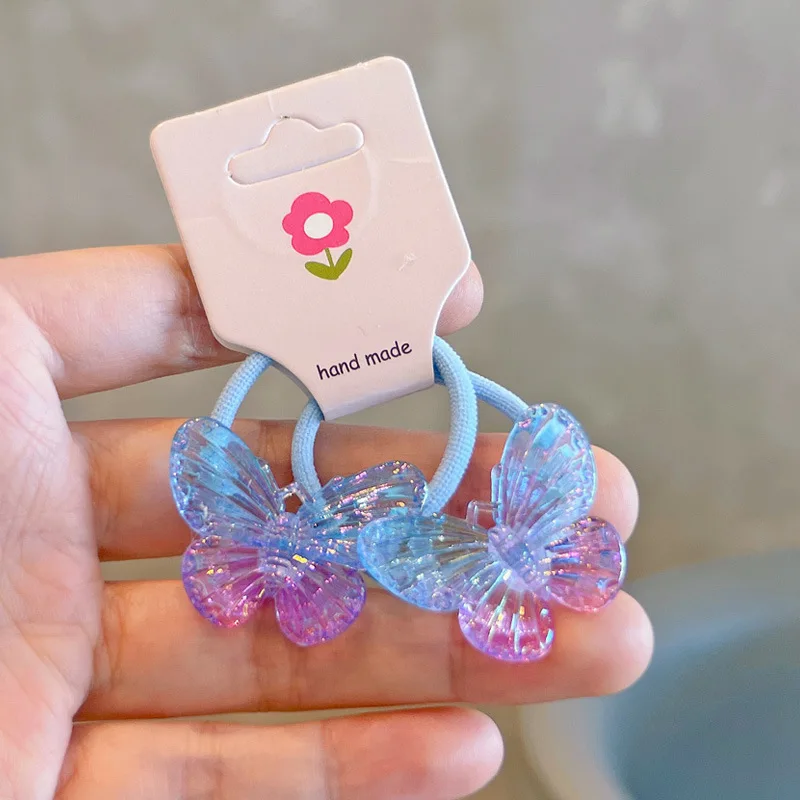 2 шт. Детские эластичные резинки для волос с градиентом