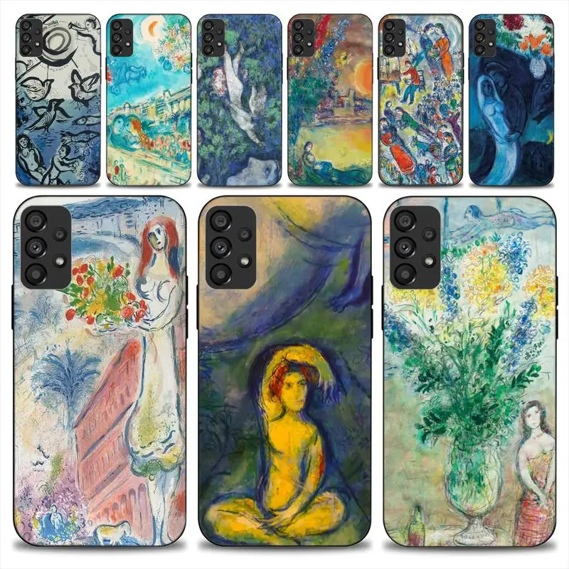

Marc Chagall Art Phone Case For Samsung Galaxy A51 A71 A13 A73 S23 A52 A53 5G Soft Cover