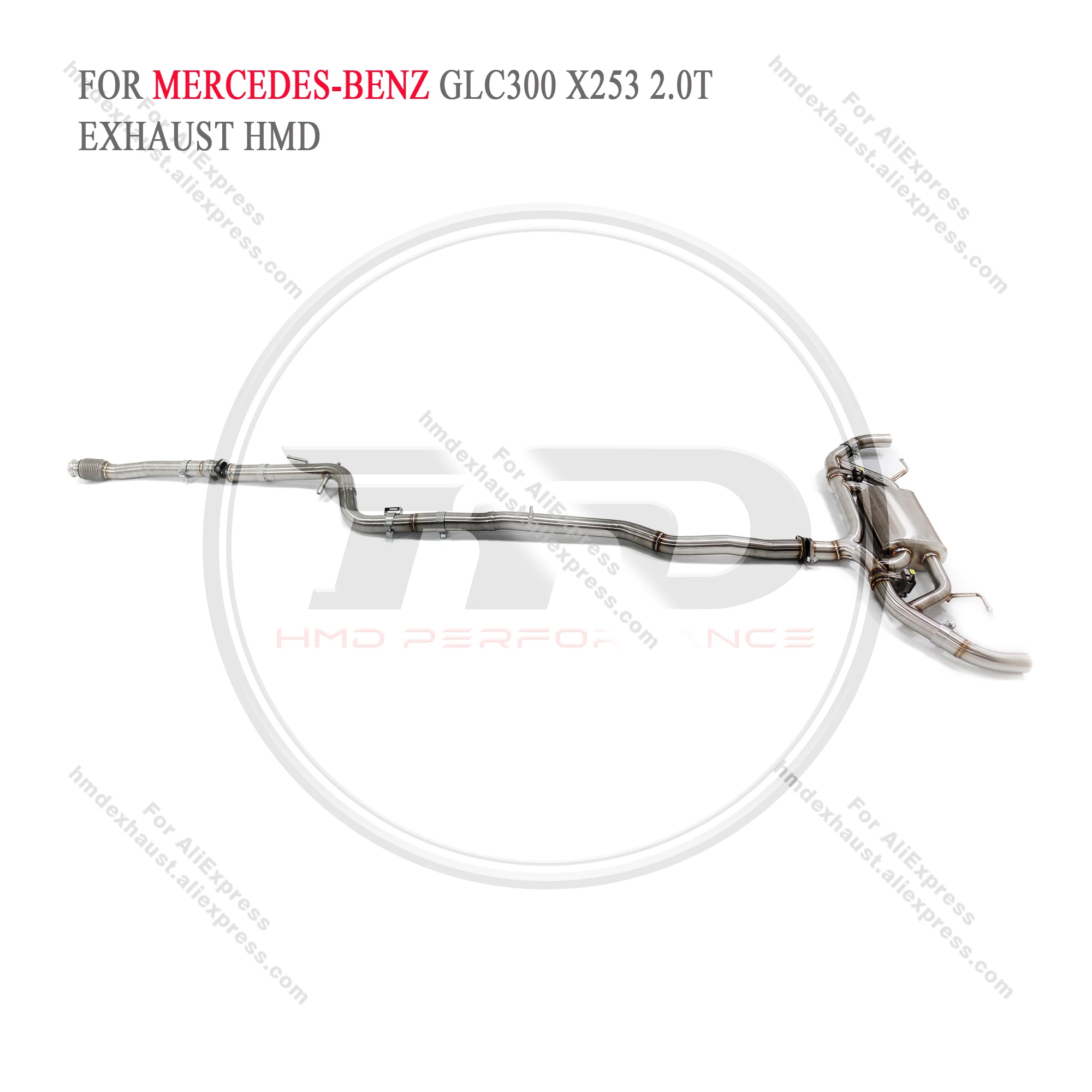 Выхлопная система HMD из нержавеющей стали Performance Catback для Mercedes Benz AMG GLC300 X253 2.0T