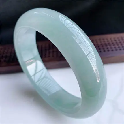 

zheru jewelry natural Burmese jadeite 54-64mm light color bracelet elegant princess jewelry best gift for mother and girlfriend
