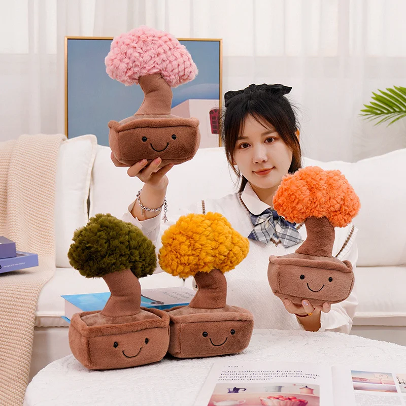 

Lifelike Fortune Tree Plush Stuffed Toys Creative Plants Doll Plush Soft Bookshelf Decor Plant Doll Pillow Gift for Kids