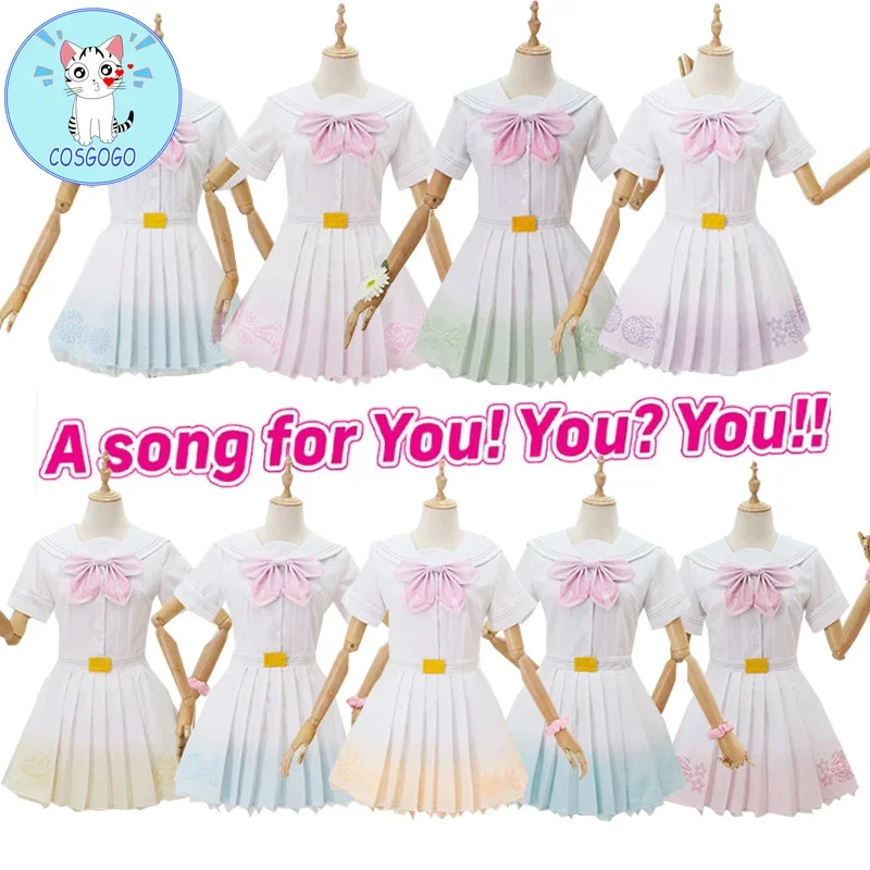 Аниме Lovelive!! 8th A Song For You Нико Ядзава Все учащиеся Косплей Костюм Лолита Платье