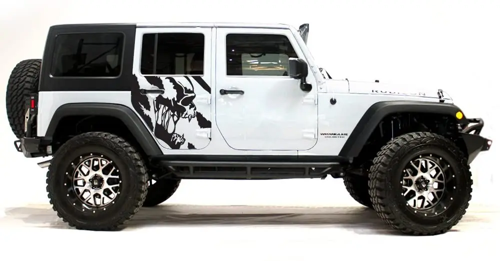 

Factory Crafts Scream Side Graphics Kit 3M Vinyl Decal Wrap Compatible with Wrangler 4 Door 2007-2016 - Matte Black