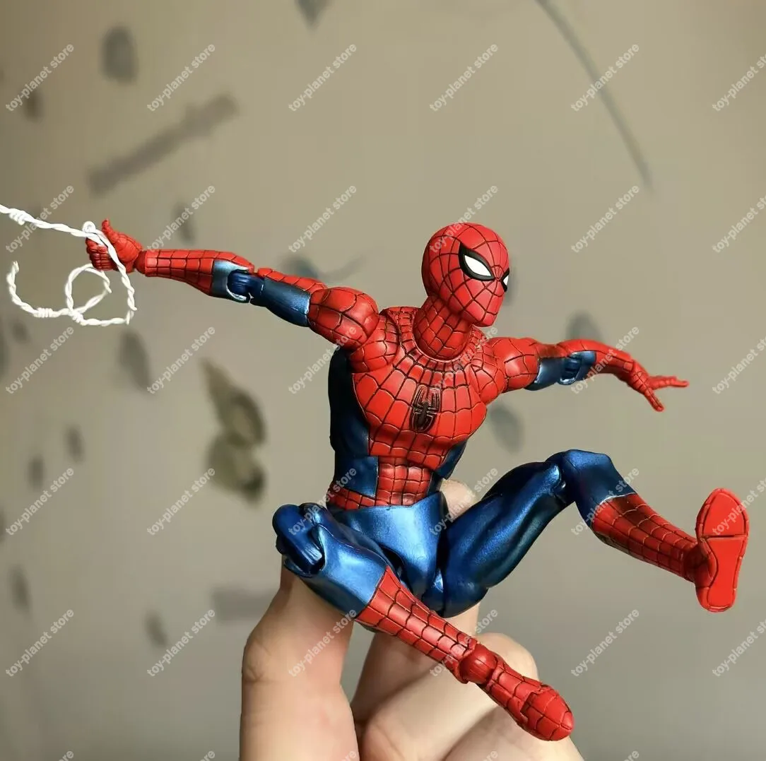 Фото В наличии, абсолютно новая фигурка Человека-паука Marvel CT 075, красно-синий костюм, версия с подвижными суставами, супергерой, модель из ПВХ, коллекционная. №3