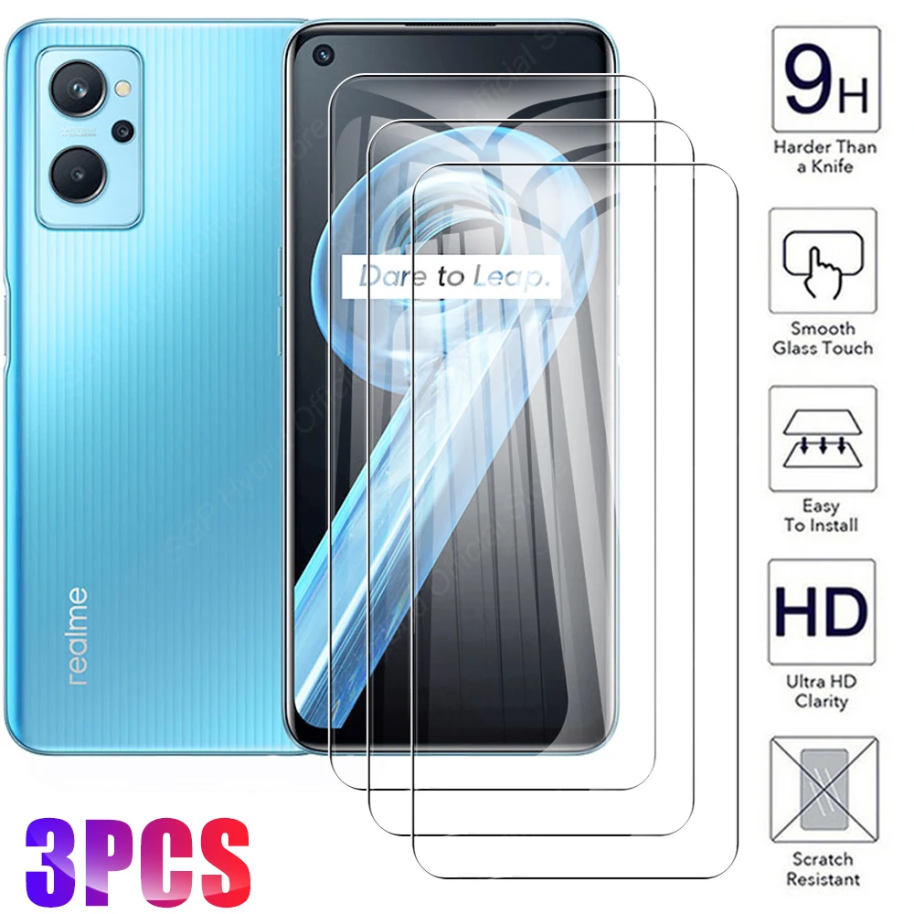 

3Pcs realme9 9H Protective Glass For Oppo Realme 9 Pro Plus 9i 9pro Screen Protector real me 8 i 8i 9 pro+ proplus Tempered Film