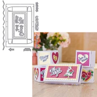 funny foldable with stars and hearts cutting die diy card album photo making handcrafts stencil for decoration new 2022