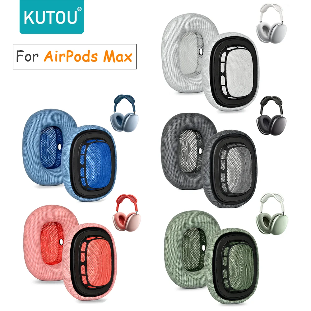

KUTOU Replacement Earpads For AirPods Max Headphones Earpads Ear Pads Ear Cover With Knit Mesh Construction Built-in Memory Foam