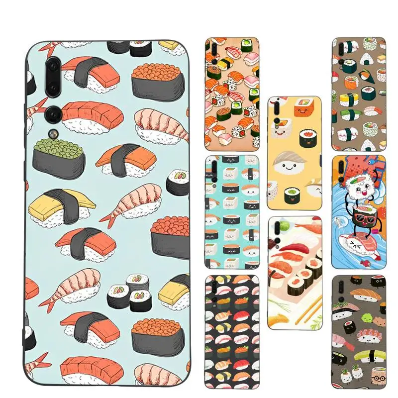 

Japanese Food Sushi Phone Case for Huawei Honor 10 i 8X C 5A 20 9 10 30 lite pro Voew 10 20 V30