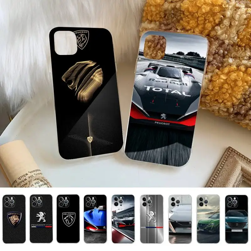 

New P-peugeots logo Phone Case Silicone Soft for iphone 14 13 12 11 Pro Mini XS MAX 8 7 6 Plus X XS XR Cover