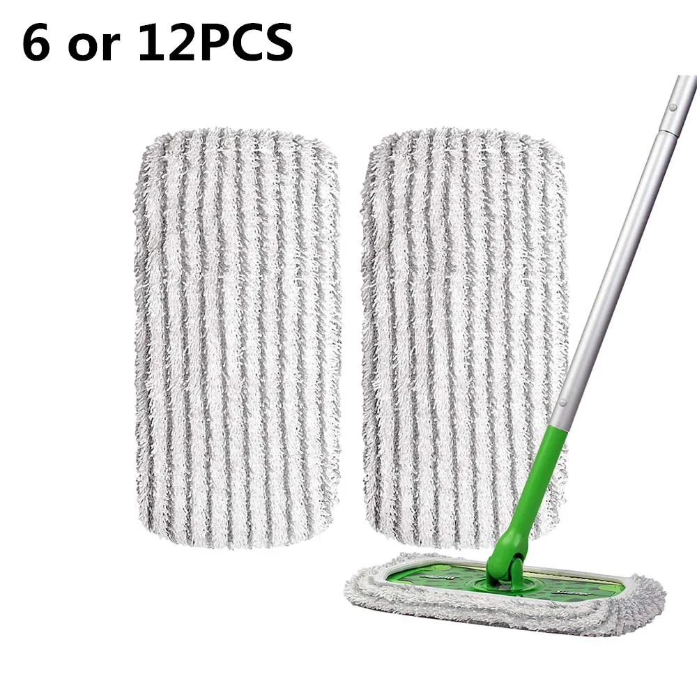 6 или 12 шт. многоразовых насадок для швабры совместимых с шваброй Swiffer Sweeper