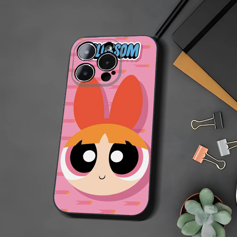 Чехол для телефона P-Powerpuff G-Girls Three Pretty Best Friend Xiaomi 11 Redmi Note 5G 8T 9A 9 10T Note8Pro Note9 12S черный