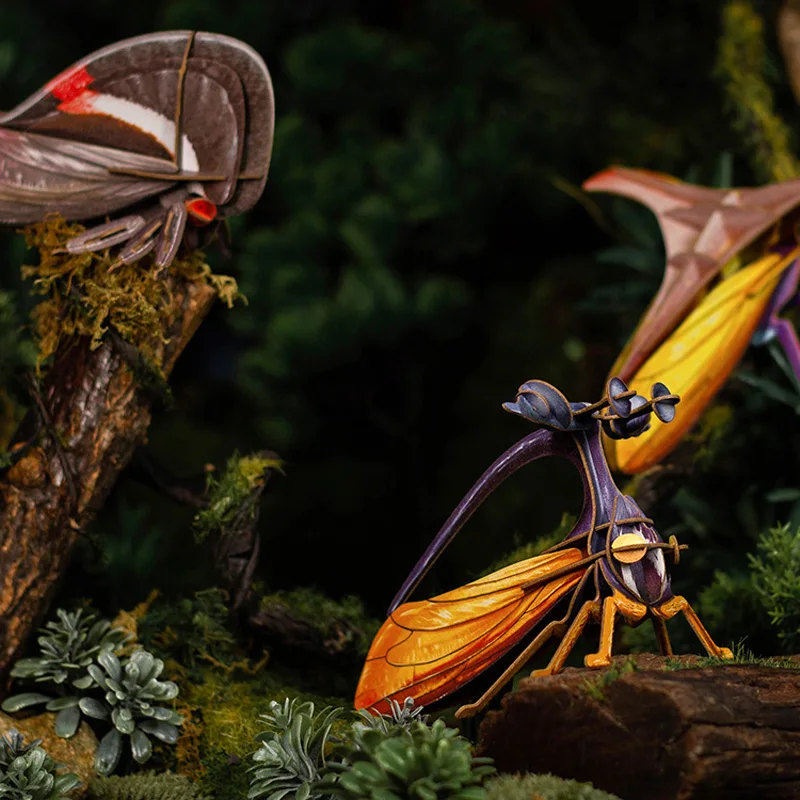 

Угловая Цикада, 3D Трехмерная бумага в сборе, имитация джунглей, ручное лоскутное творчество, модель из натуральной бумаги, домашний 69 печь