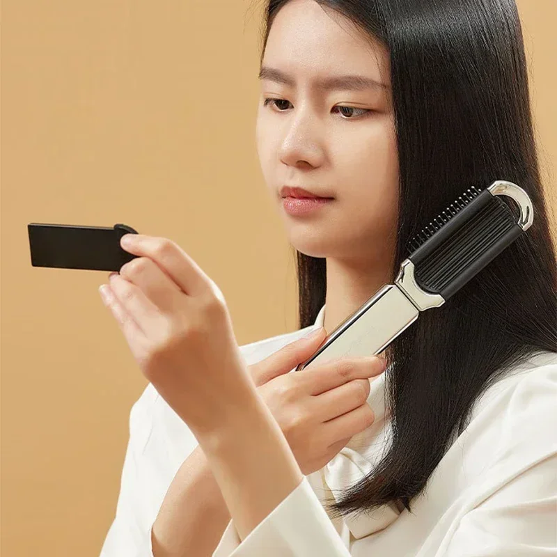 Складная щетка для волос портативная массажная расческа массажер головы