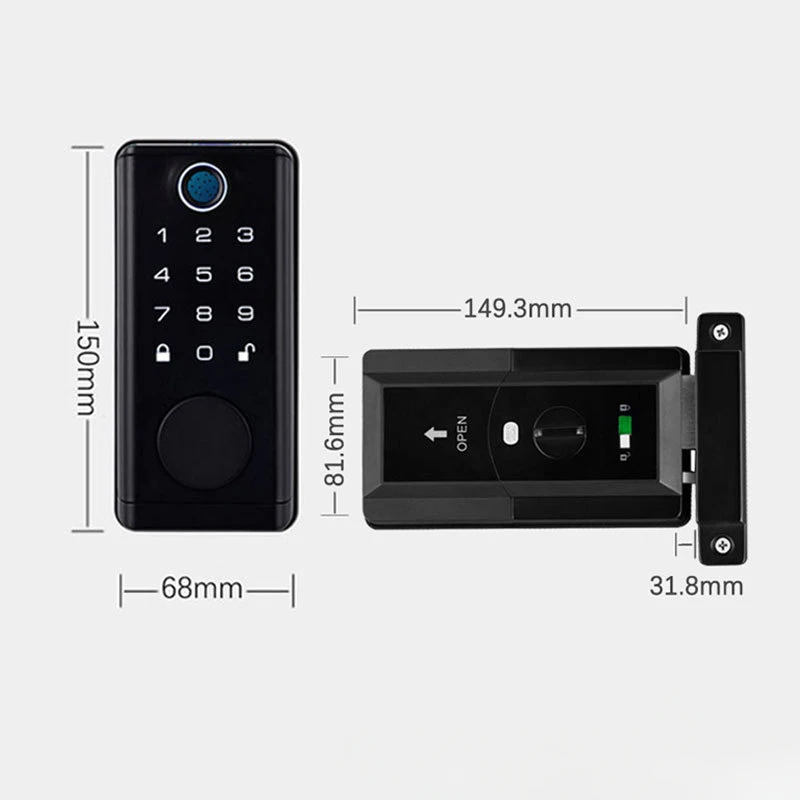 Корейский стиль Умный Замок с головкой быка пароль от отпечатка пальца Новый