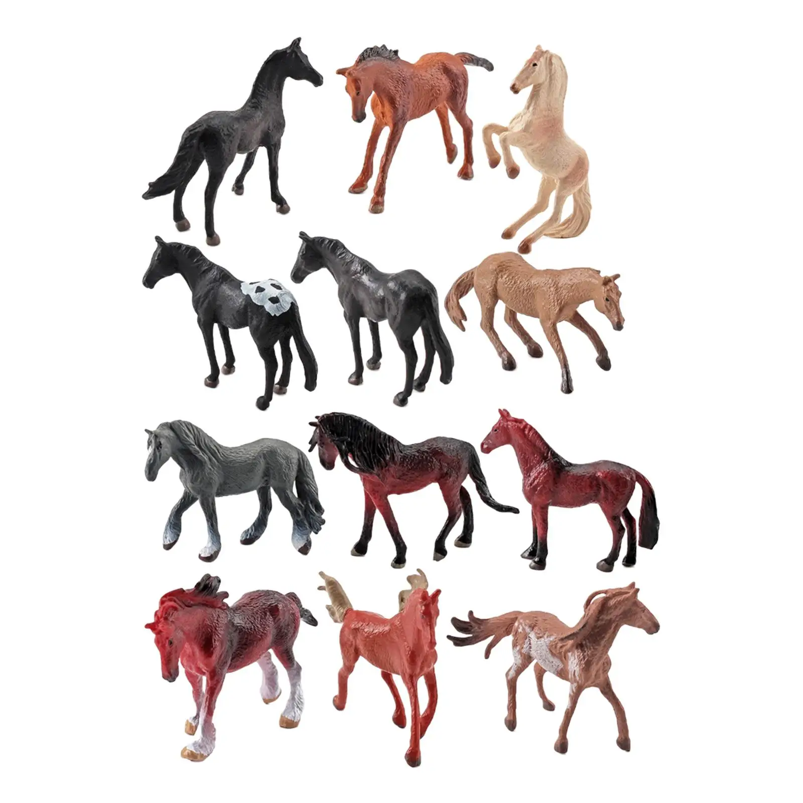 

6Pcs Lifelike Horses Figurines Models Party Favors Farm Animals Figures for Birthday Gift