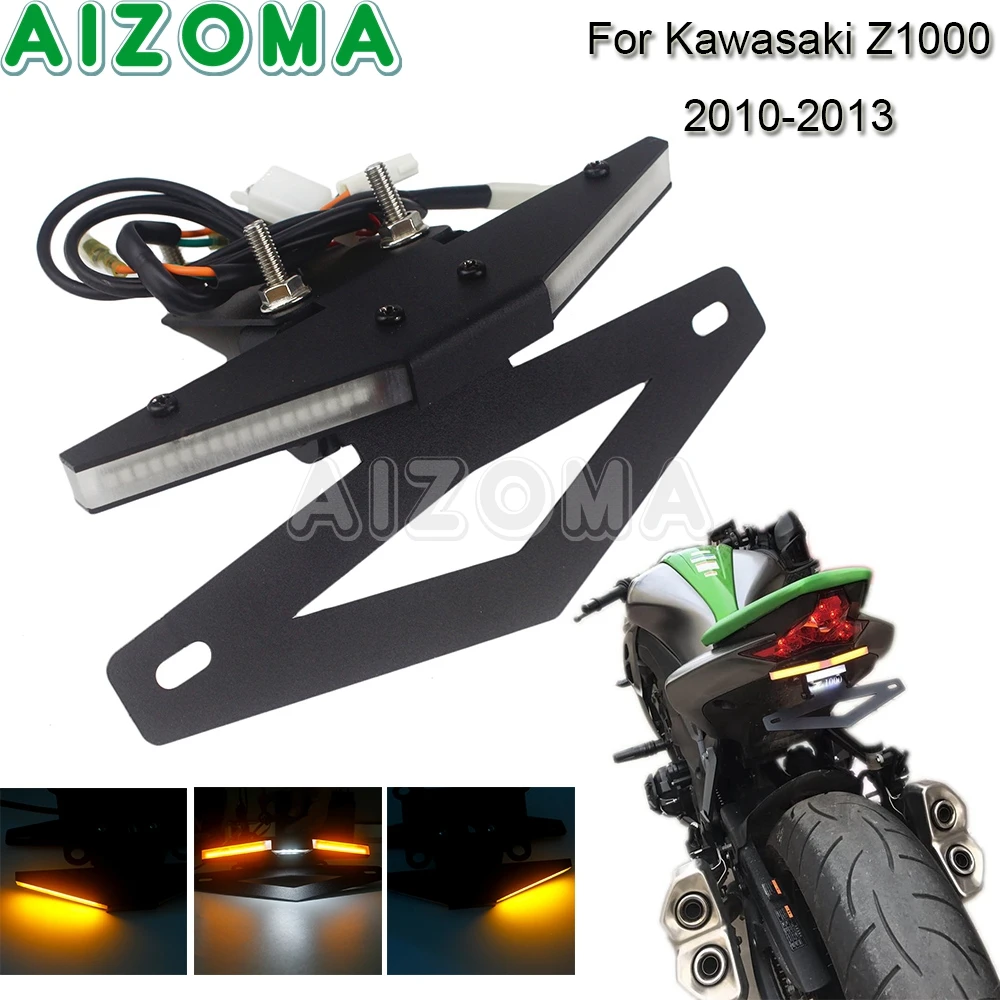 

Tidy Fender Eliminator Kit For Kawasaki Z1000 2010-2013 Registration Frame LED License Plate Turn Signals Light Holder Bracket