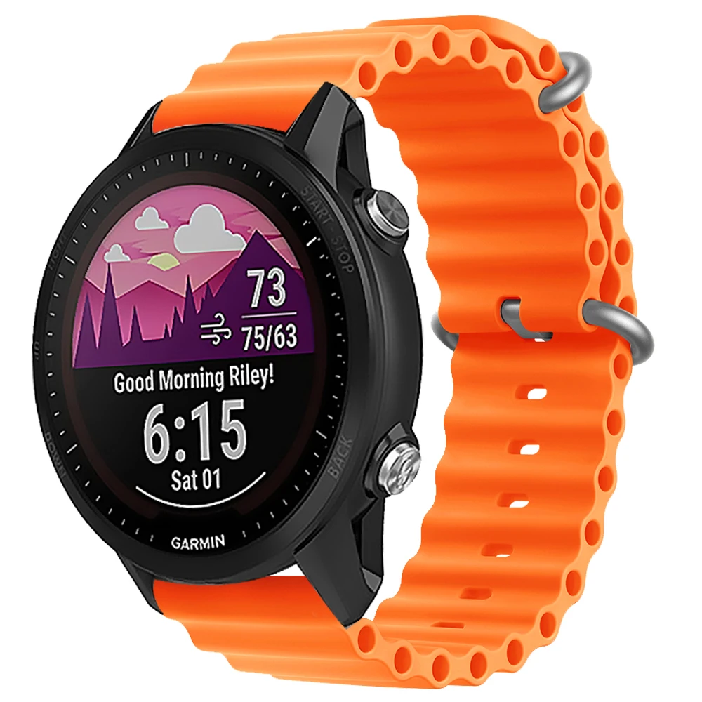 20mm 22mm Ocean Band for HGarmin Venu 2 Plus 2 Sp Strap Correa Garmin Forerunner 255 245 265 Bracelet Vivomove Sport Wristband