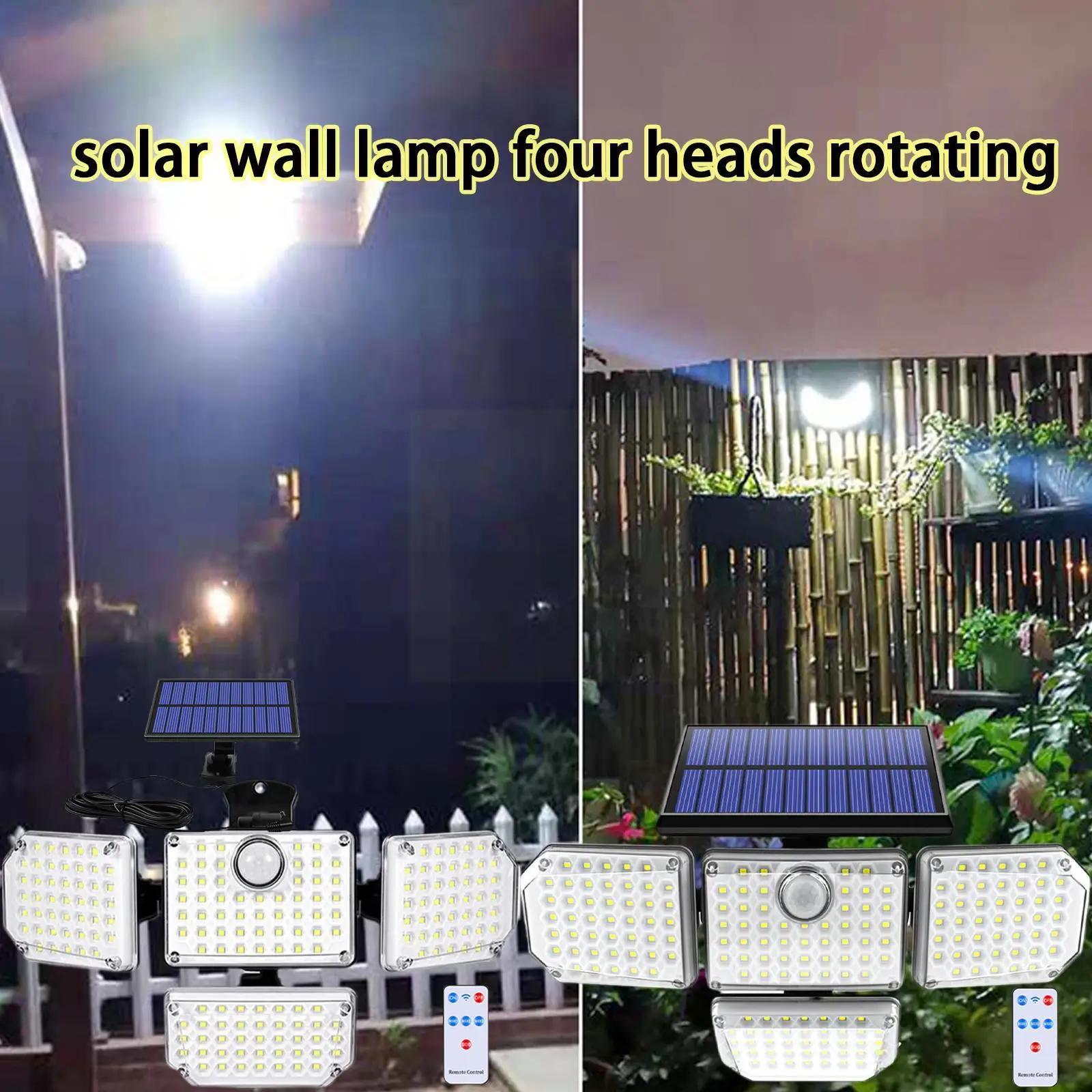 

182 Led Solar Power Pir Motion Sensor Wall Light Remote Control Solar Outdoor Lights Garden Security Flood Lights For Garag I5r5