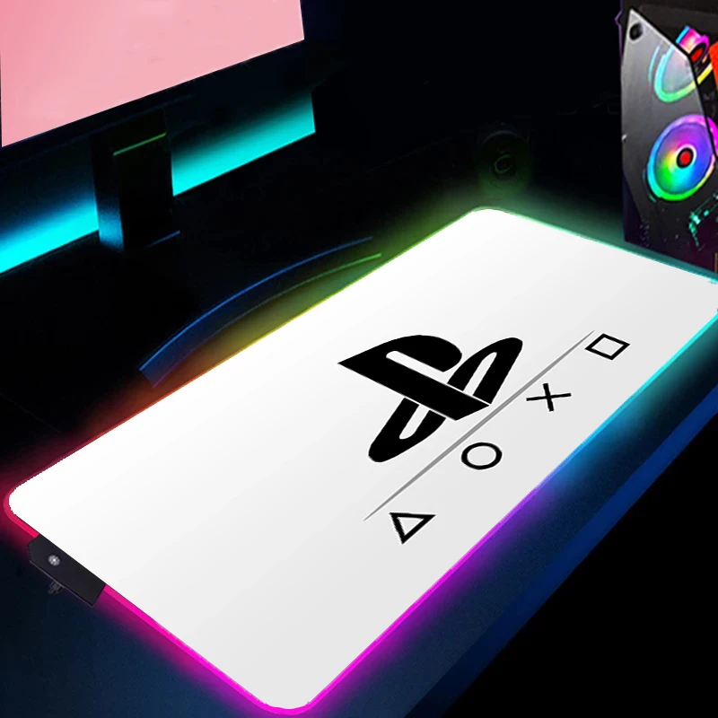 

Pc Gamer Playstationes Gaming Mouse Mat Mousepad Rgb Keyboard Pad Computer Accessories Desk Carpet Deskpad Table Mause Anime Xxl