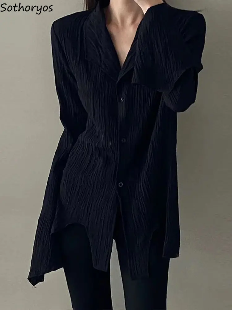 

Leisure Shirts Women Loose Striped Design European Style Sexy Flare Sleeve Fashion Chic Vintage Cool Office Ladies BF New Autumn