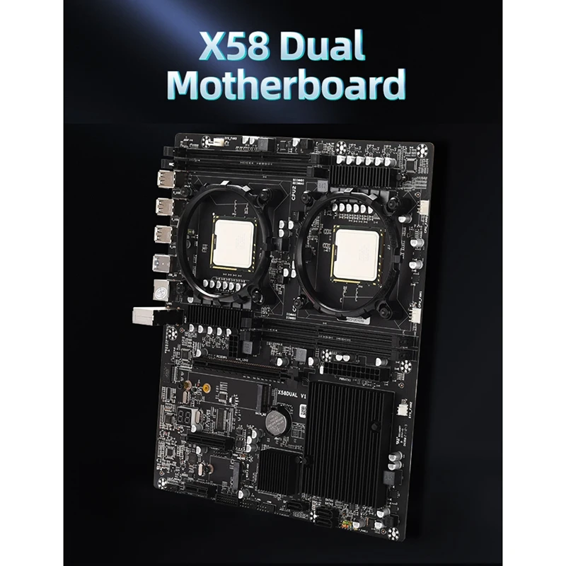 

X58 Motherboard Dual LGA1366 Motherboard L5520 DDR3 4-Channel 1066Mhz Maximum Support 128G E-ATX USB 3.0 X58 Motherboard
