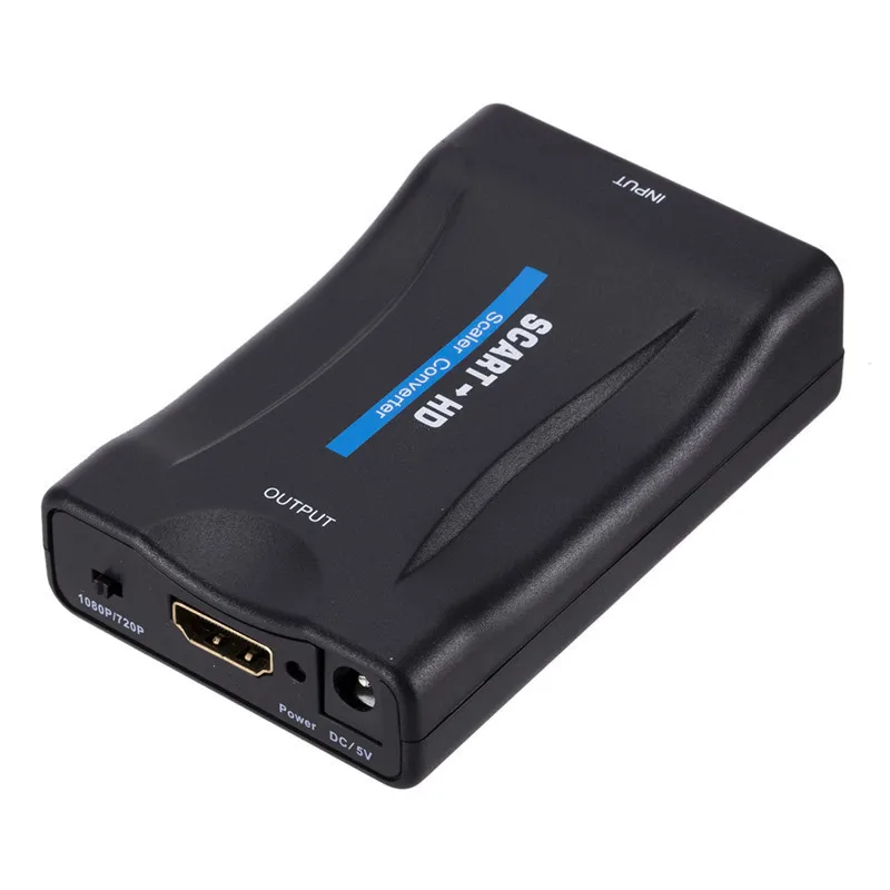 Высококлассный преобразователь 1080P SCART в HDMI для видео и аудио AV сигнала адаптер