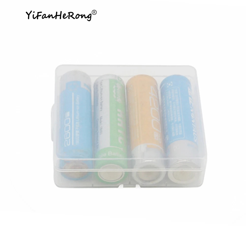 

4 slots 18650 Rechargeable Battery Storage Box Hard Case Holder Plastic Box 4 Section Equipment Thicken