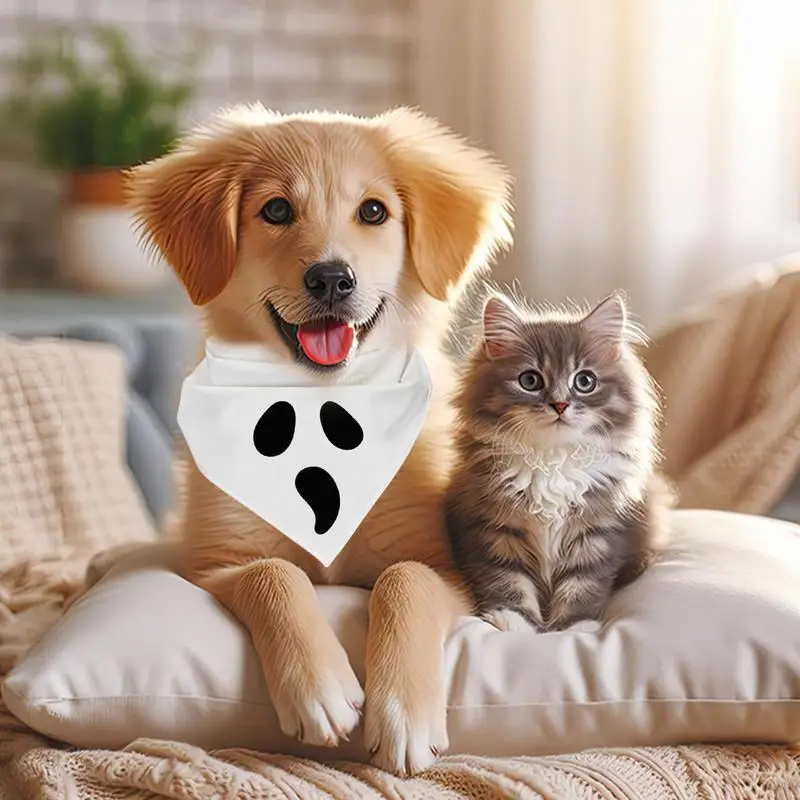 Бандана призрачная для собак нагрудник треугольный шарф домашних животных