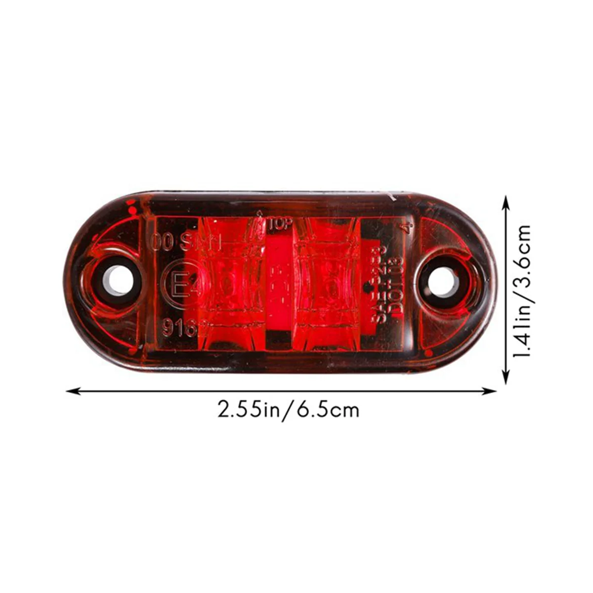 Янтарно-красный 2 5 дюйма овальная зеркальная деталь габаритный фонарь для