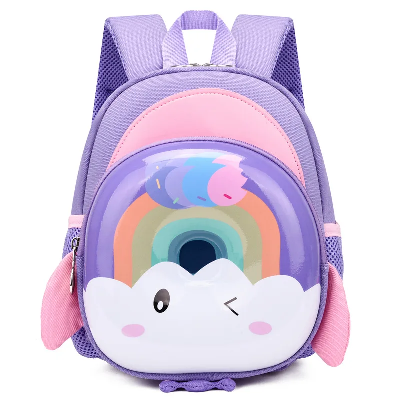 New Kindergarten Cartoon Fashion Cute Elephant School Bag for Boys and Girls Anti-lost Waterproof Backpacks Large Capacity