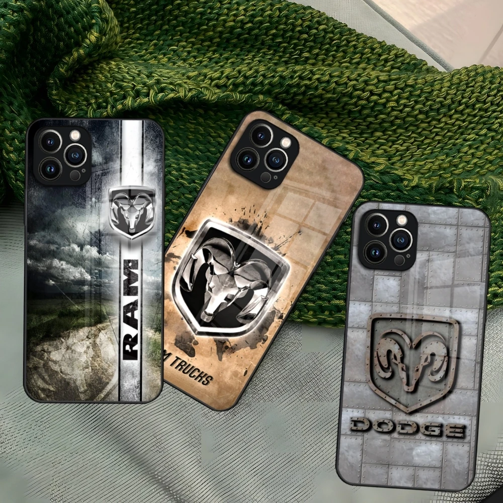 Чехол для телефона RAM Trucks Performance Iphone 16 15 14 12 11 13 Pro Max Mini X Xr Xs Se 8 стеклянная крышка Puls