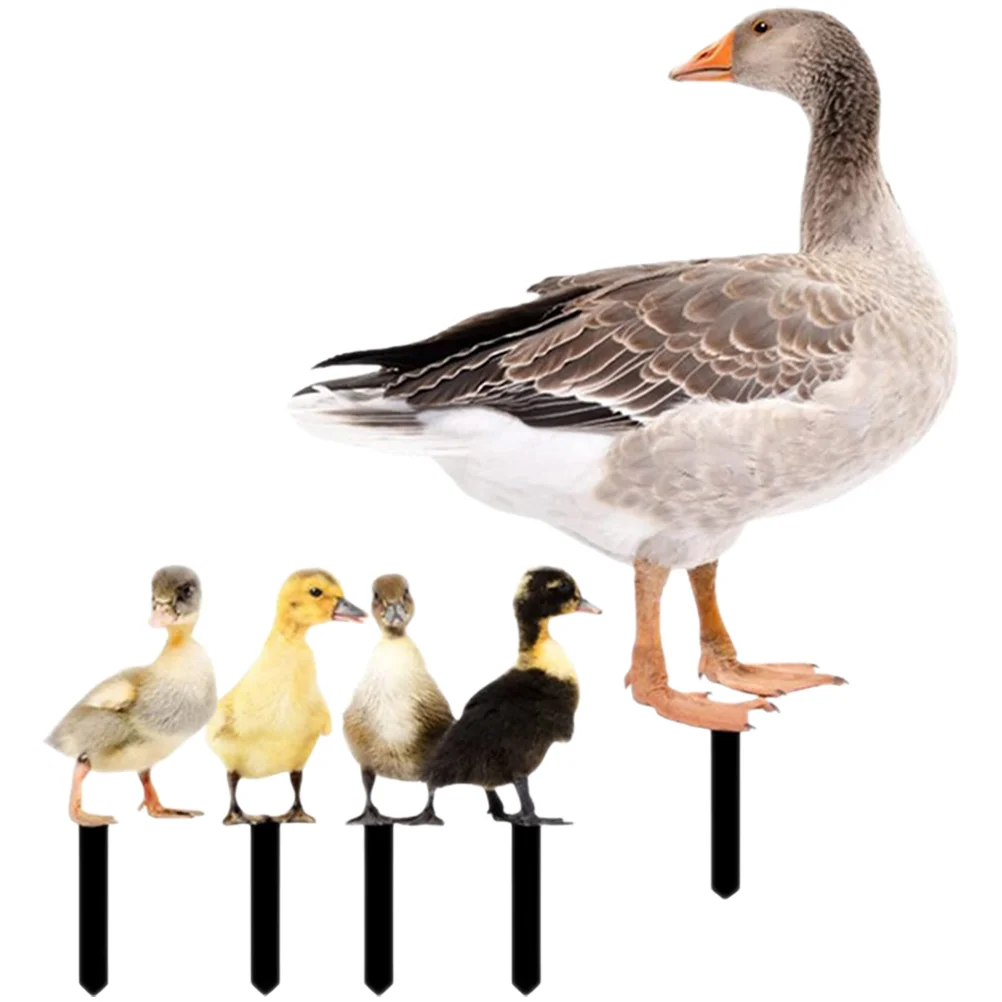 

Sign Duck Stakes Yard Garden Decorative Easter Outdoor Figurines Gnomes Shore Jim Decor Spring Decorations Acrylic Welcome