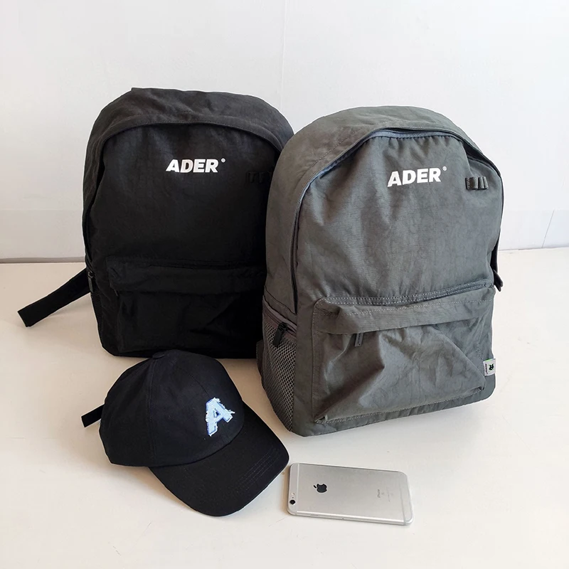 

ADER ERROR Backpack Letter Nylon Canvas Waterproof Large Capacity School Bag Men Women 1:1 Adererror Laptop Bag