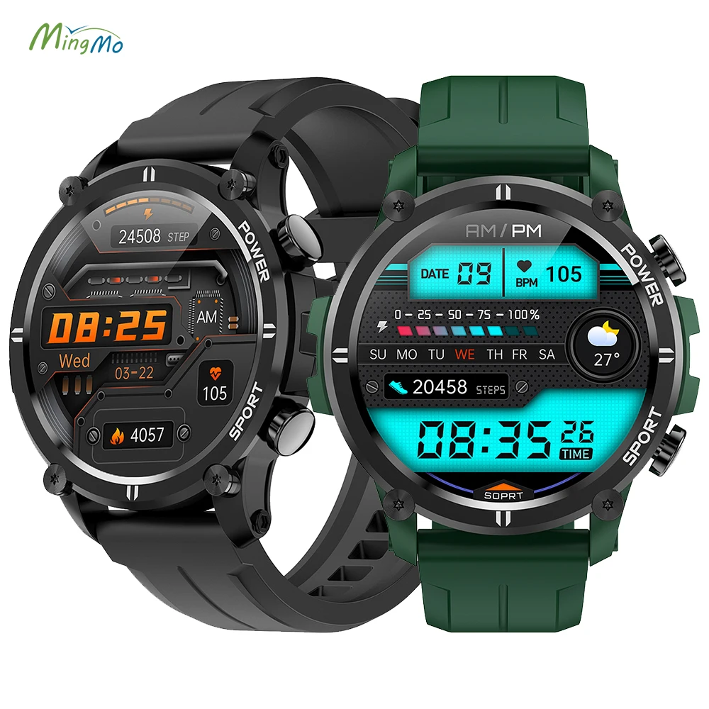 

Smart Watch Men Sports Fitness Mileage Tracker Waterproof Smartwatch The Men's Two-Button Wrist Clock For Android IOS 2022