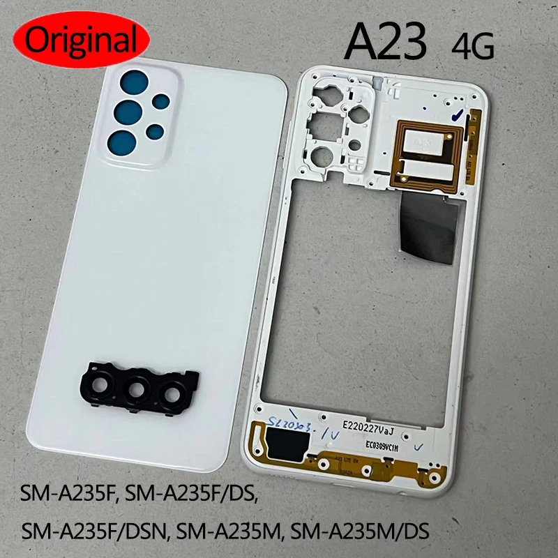 original-a23-for-samsung-galaxy-a23-2022-a235f-battery-case-housing-chassis-middle-frame-back-cover-camera-lens-repair-parts