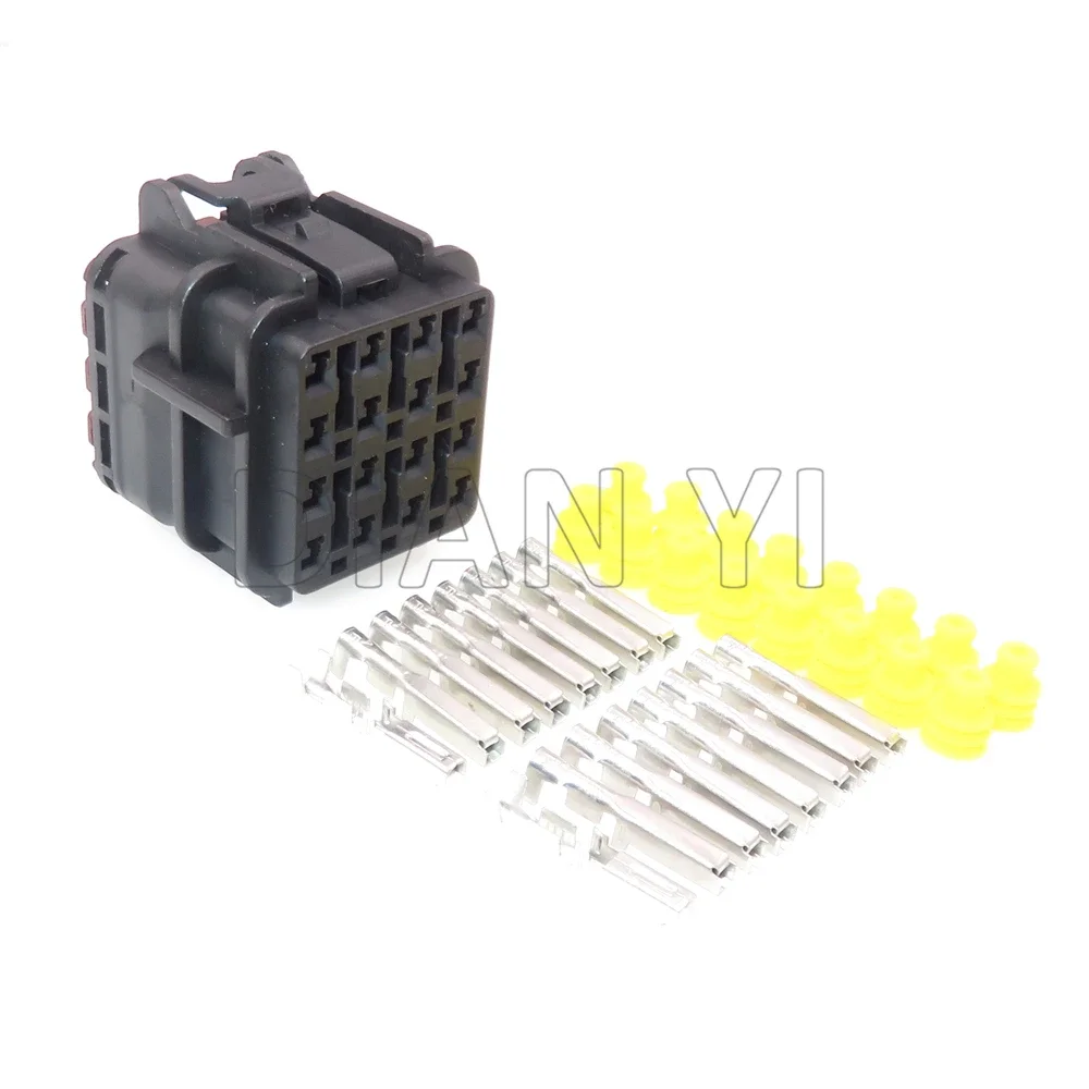 1 комплект, 16-контактный разъем переменного тока в сборе, автоматический пластиковый корпус, автомобильная электрическая розетка для проводов 7123-7564-30 7222-7564-40, автоматический герметичный адаптер