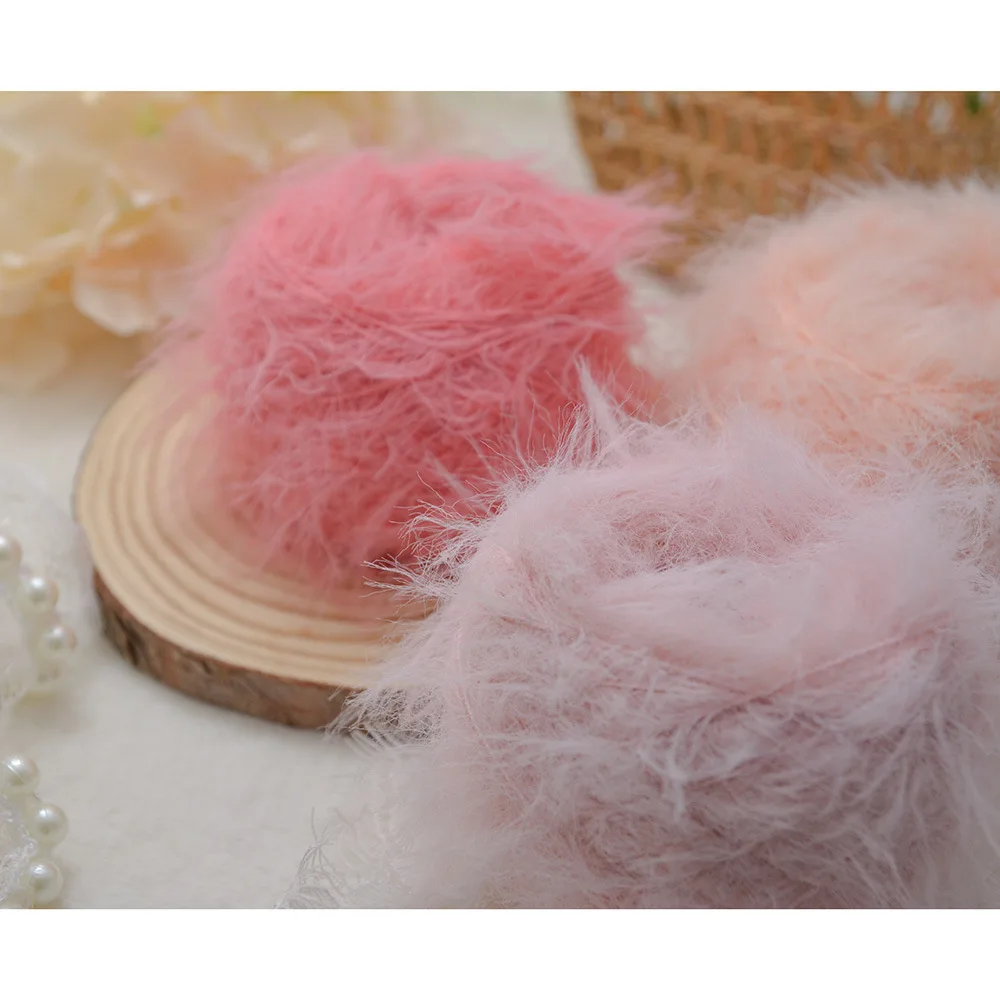

50g Imitation Mink Feather Yarns DIY Feather Yarn Hand Knitting Fur Yarn Warm Soft Skin friendly Baby Yarn Woven Sweater bag