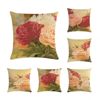 hot sale pant flower rose retro floral bloosm painting fantastic future retro cushion cover sofa throw pillow case air zy200