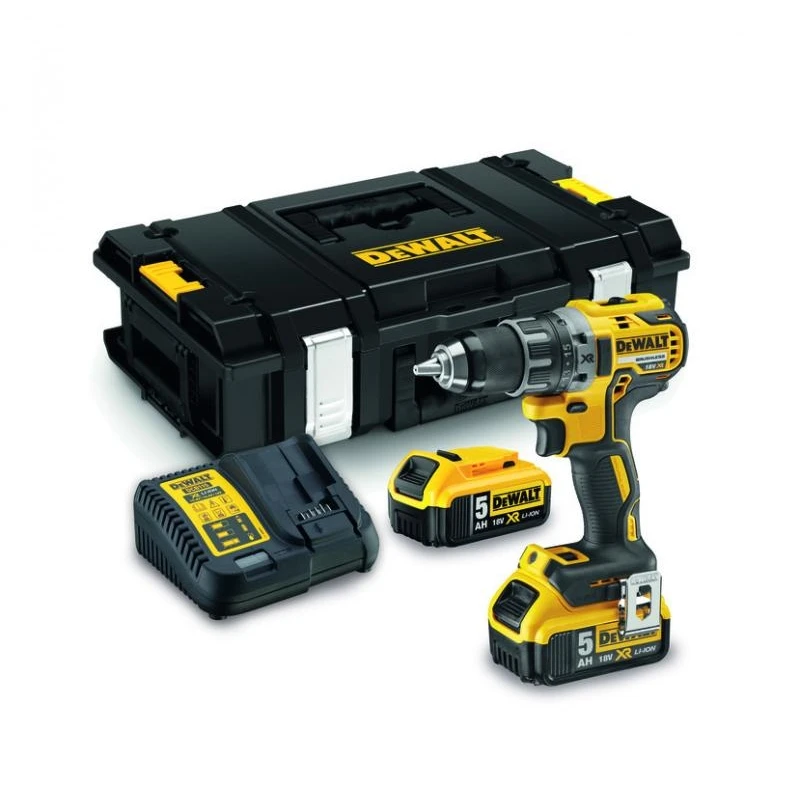 Дрель-шуруповерт аккумуляторная DeWalt DCD791P2 (2 скорости подсветка рабочей зоны
