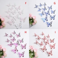 12 pcsset 3d wall stickers hollow butterfly for kids rooms home wall decor diy fridge stickers room decoration
