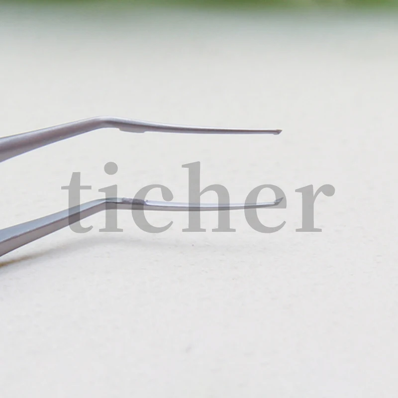 Ophthalmic Capsulorhexis Stainless 3-hole Dovetail Micro Forceps Titanium Tweezers Instruments