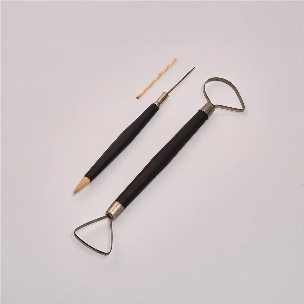

Pottery Trimming Tool Ceramic Diy Polymer Clay Culpting Tools Sculpture Puching Modeling Trimming Carving Pattern Craft supplies