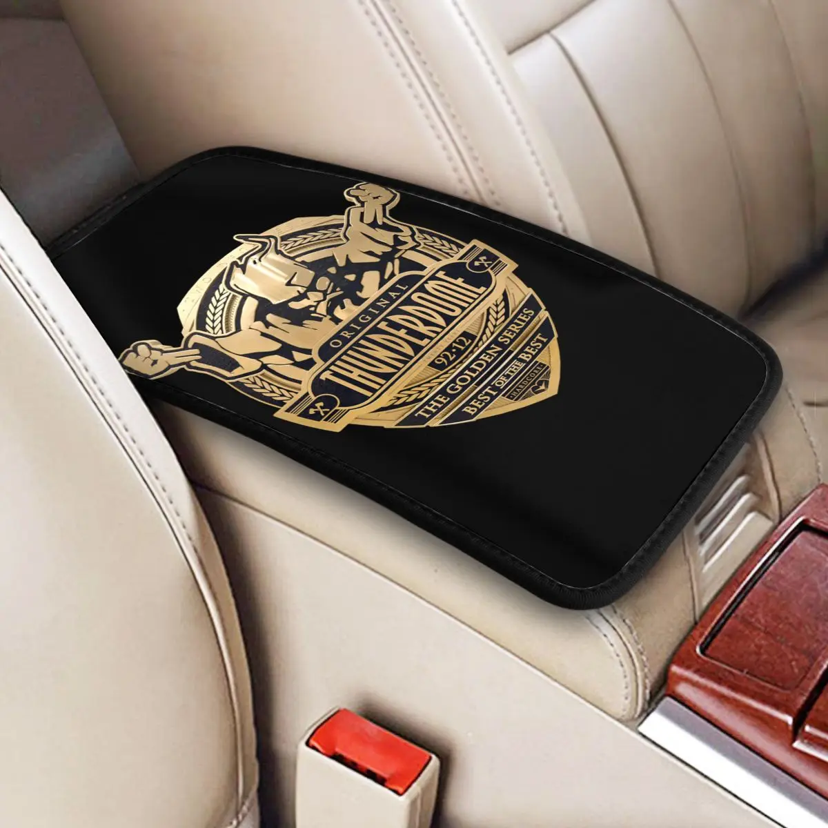 

Thunderdome Car Armrest Cover Soft Hardcore Techno And Gabber Center Console Pad Storage Box Protection Mat