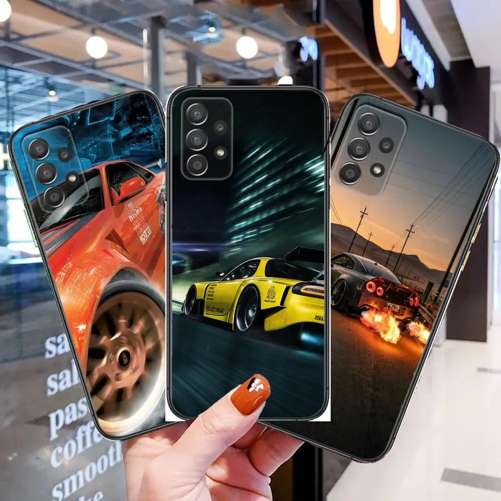 

NEW-Supercar Phone Case Hull For Samsung Galaxy A70 A50 A51 A71 A52 A40 A30 A31 A90 A20E 5G a20s Black Shell Art Cell Cove