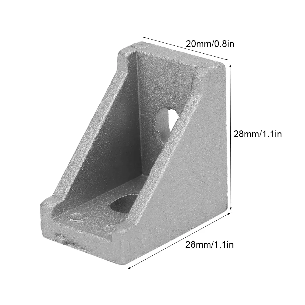 50 шт. штатив с 2 отверстиями под прямым углом тип L для алюминиевого профиля 2028