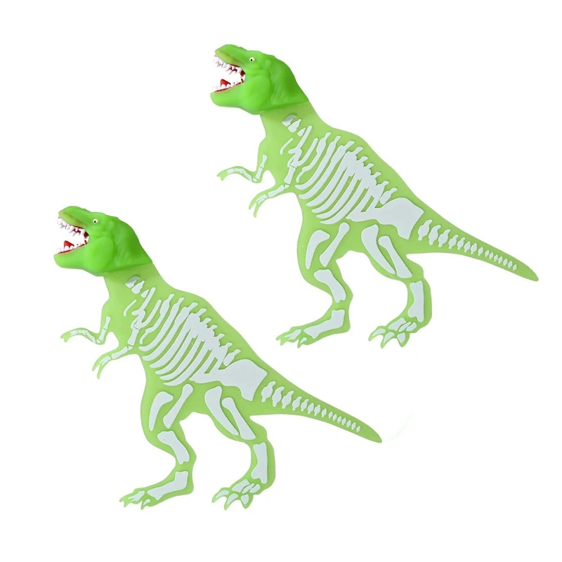 

PPYY-Bookmark 2 PCS Luminous Dinosaur Book Markers 3D Cartoon Animal Bookmark for Kids Students Reading Supplies