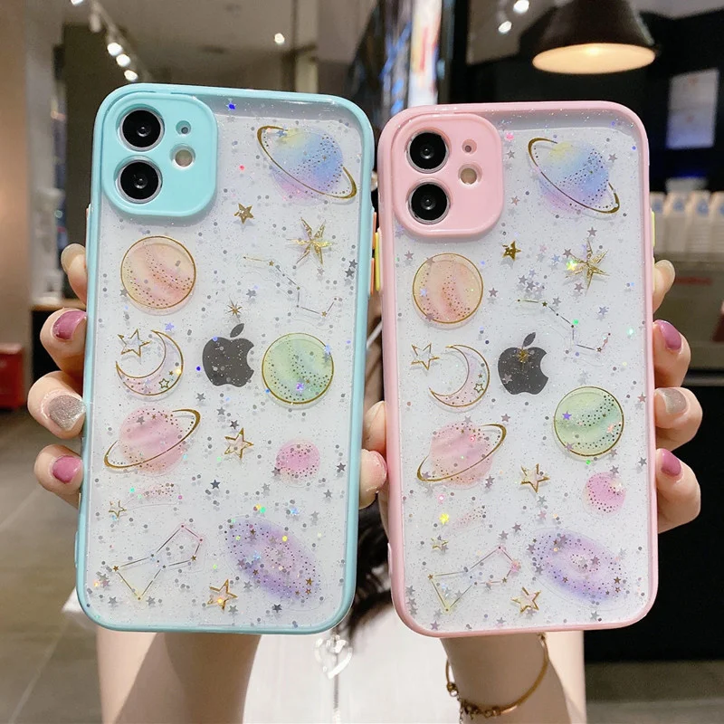 

Блестящий, ударопрочный, прочный Чехол, совместимый с iPhone 12, 11 Pro max, 12 mini, 7, 8 plus, x, XR, XS Max