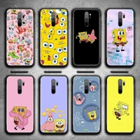 cute cartoon spongebob phone case for redmi 9a 9 8a note 11 10 9 8 8t pro max k20 k30 k40 pro